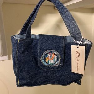 Up-cycled denim had bag